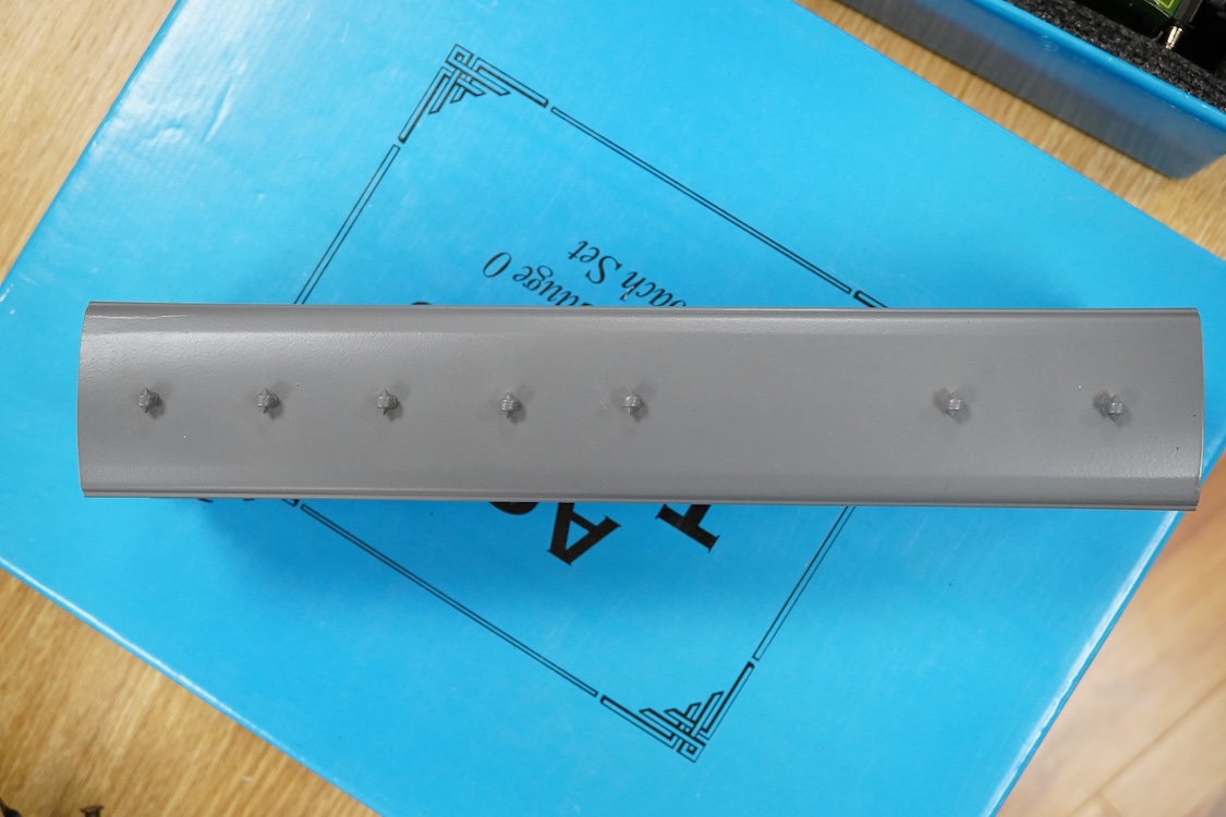 A boxed ACE Trains 0 gauge tinplate coach set; C/1 SR, comprising of three Southern Railway bogie coaches; a Full First, a Full Third and a Brake Third